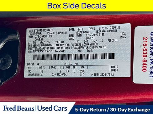 Used 2019 Ford F150 XLT w/ Equipment Group 302A Luxury AWD/4WD image 38