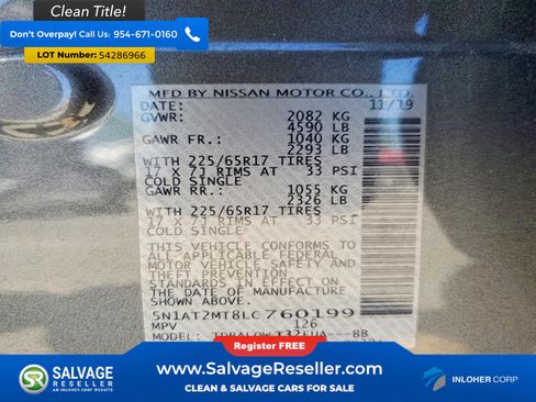 Used 2020 Nissan Rogue SV FWD image 17