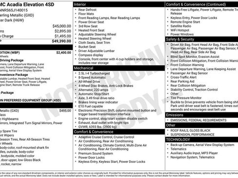 Used 2025 GMC Acadia Elevation w/ Black Edition image 2