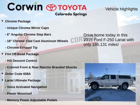 Used 2015 Ford F250 Lariat w/ Lariat Ultimate Package image 7