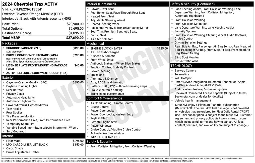 Certified 2024 Chevrolet Trax ACTIV w/ Sunroof Package FWD image 6