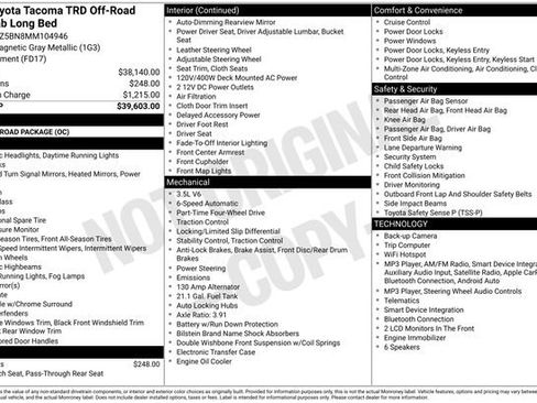 Certified 2021 Toyota Tacoma TRD Off-Road AWD/4WD image 31