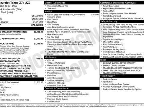 Used 2023 Chevrolet Tahoe Z71 w/ Off-Road Capability Package AWD/4WD image 42