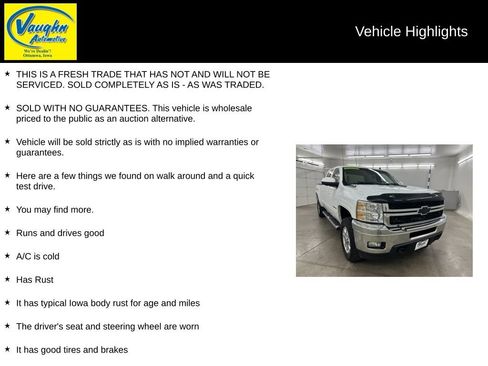 Used 2011 Chevrolet Silverado 2500 LTZ w/ Snow Plow Prep Package AWD/4WD image 2