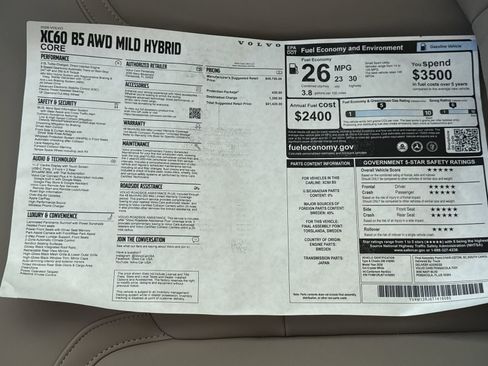 New 2026 Volvo XC60 B5 Core w/ Protection Package image 31