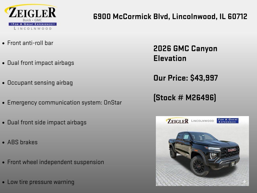 New 2026 GMC Canyon Elevation w/ Technology Package AWD/4WD image 18