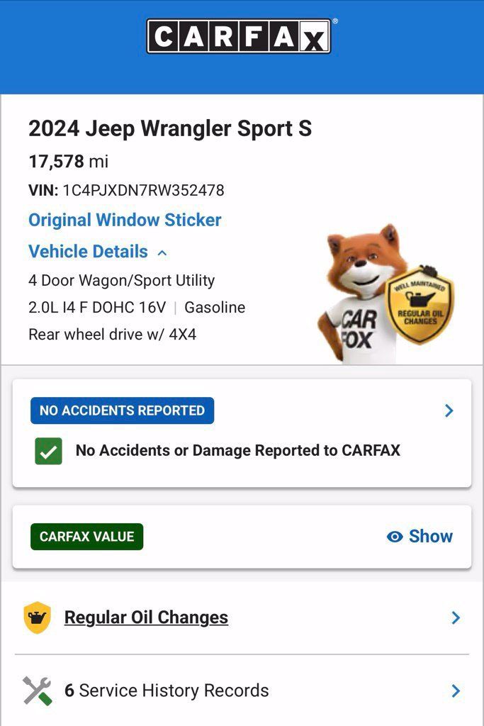 Used 2024 Jeep Wrangler Unlimited Sport AWD/4WD image 5