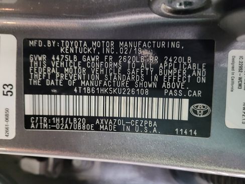 Used 2019 Toyota Camry XSE FWD image 33