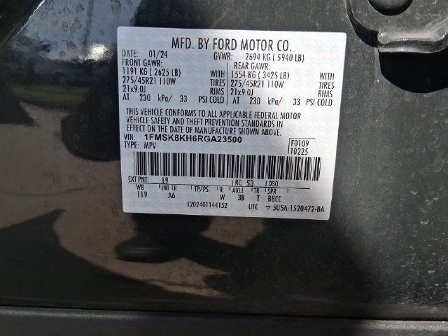 Used 2024 Ford Explorer ST-Line w/ Class IV Trailer Tow Package AWD/4WD image 37