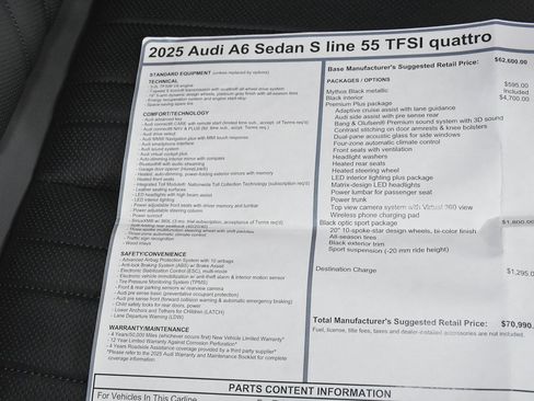 Used 2025 Audi A6 Premium Plus image 65