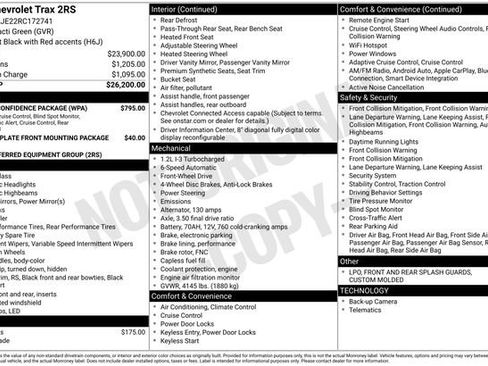 Used 2024 Chevrolet Trax RS w/ Driver Confidence Package image 12