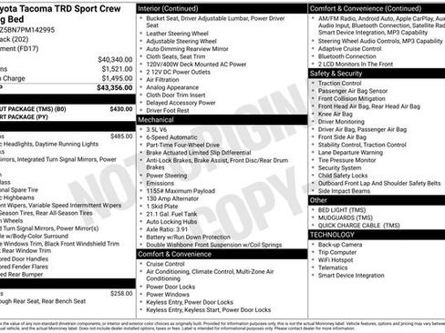 Used 2023 Toyota Tacoma TRD Sport w/ Black Out Package (TMS) image 2