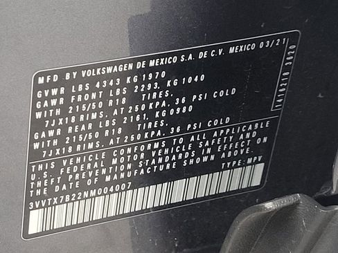 Used 2022 Volkswagen Taos SE w/ Panoramic Sunroof Package image 33