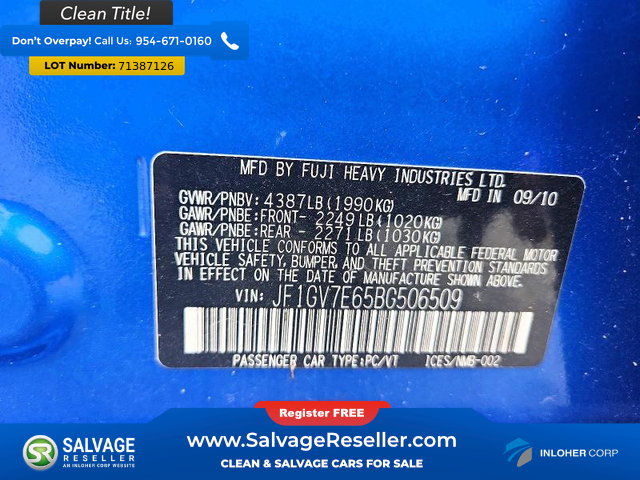 Used 2011 Subaru Impreza WRX Sedan AWD/4WD image 17