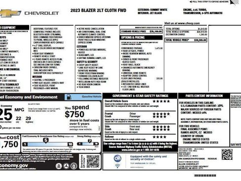 Used 2023 Chevrolet Blazer LT w/ Convenience Package FWD image 5