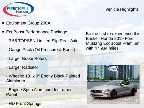 Used 2019 Ford Mustang Premium w/ Ecoboost Performance Package image 8