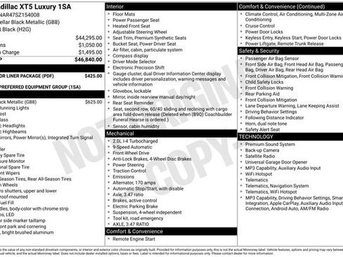 Used 2025 Cadillac XT5 Luxury w/ LPO, Floor Liner Package FWD image 3