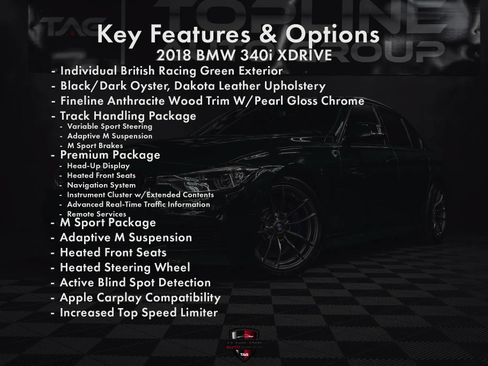Used 2018 BMW 340i xDrive Sedan w/ Premium Package AWD/4WD image 2