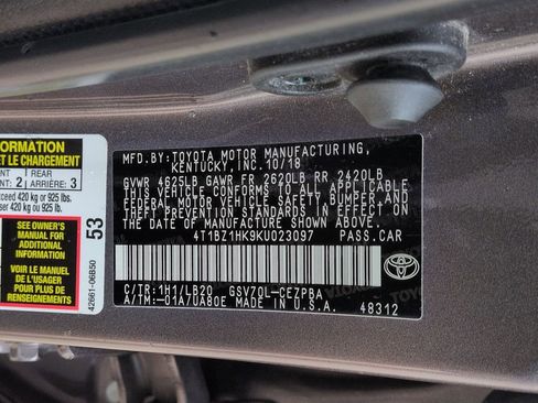 Used 2019 Toyota Camry XSE FWD image 29