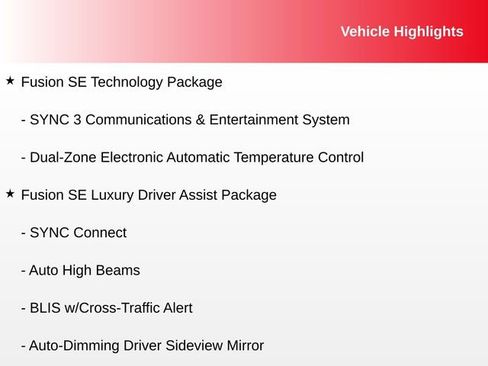 Used 2018 Ford Fusion SE w/ Fusion SE Technology Package FWD image 9