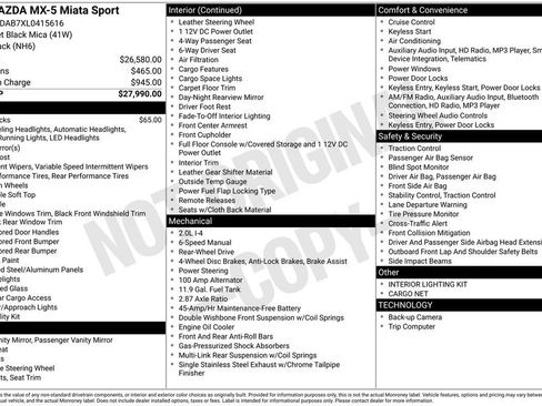 Used 2020 MAZDA MX-5 Miata Sport image 15