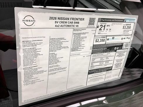 New 2026 Nissan Frontier SV w/ SV Convenience Package RWD image 40