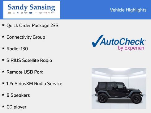 Used 2017 Jeep Wrangler Unlimited Sport w/ Quick Order Package 23S AWD/4WD image 7