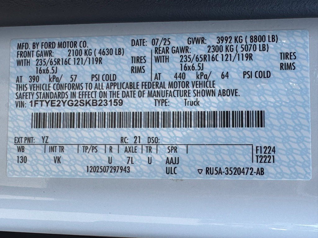 Used 2025 Ford Transit 150 Low Roof AWD w/ Load Area Protection Package image 39
