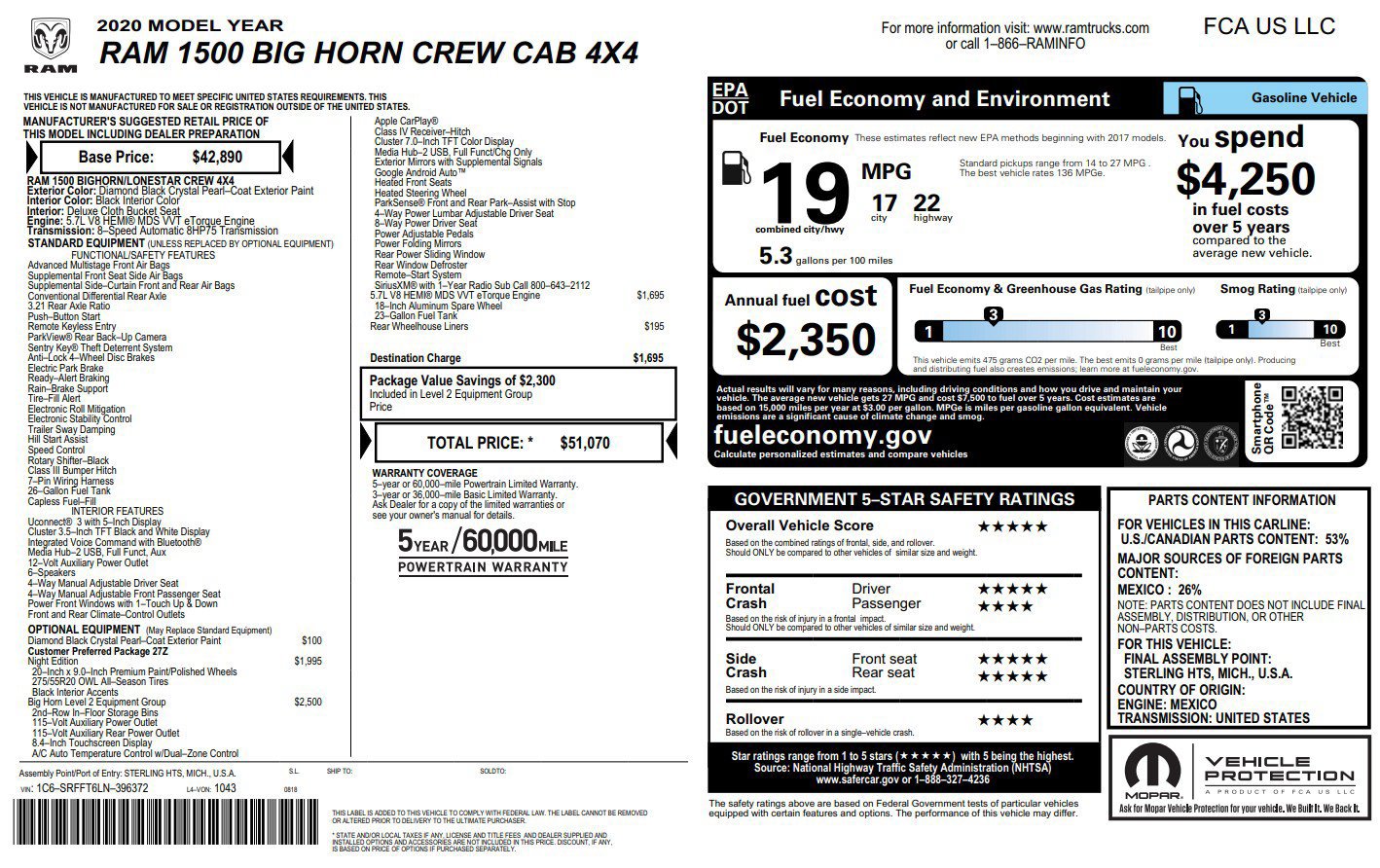 Used 2020 RAM 1500 Big Horn AWD/4WD image 2