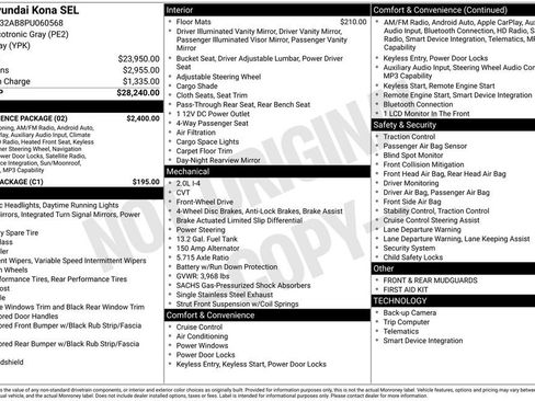 Used 2023 Hyundai Kona SEL w/ Convenience Package FWD image 29