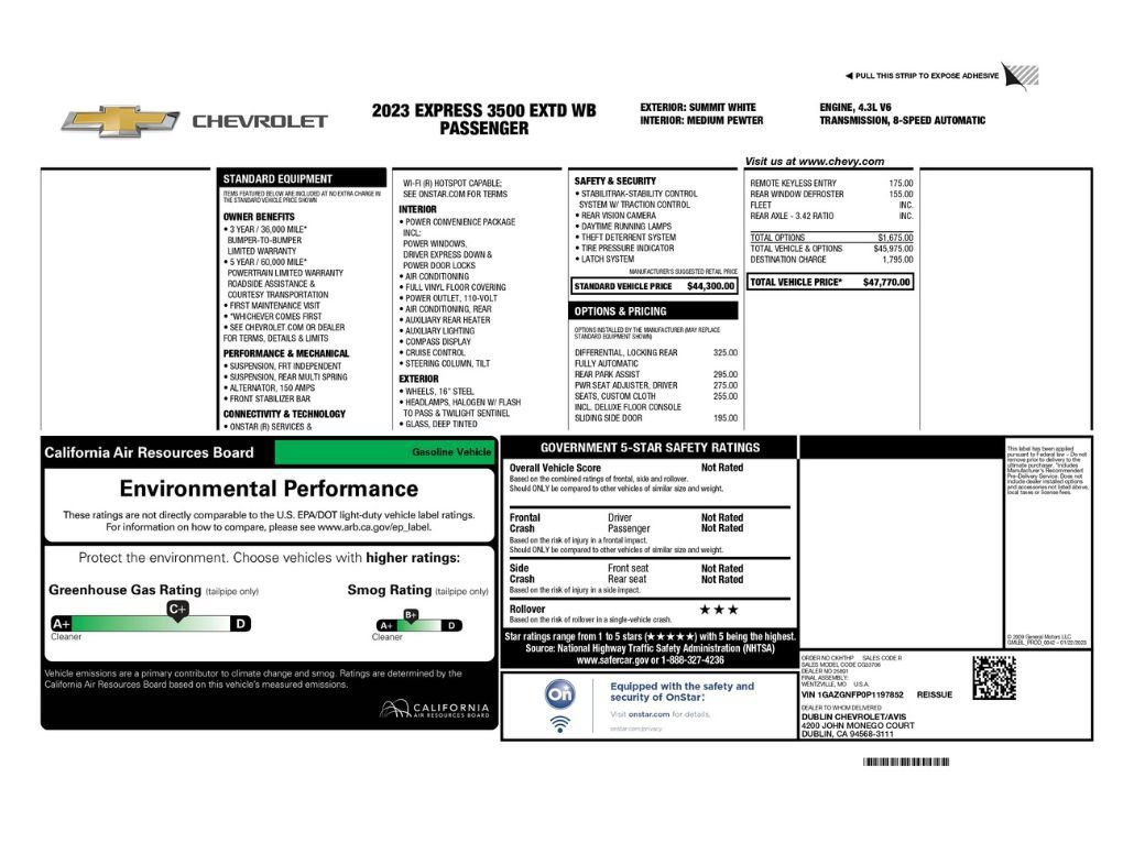 Used 2023 Chevrolet Express 3500 LS RWD image 2