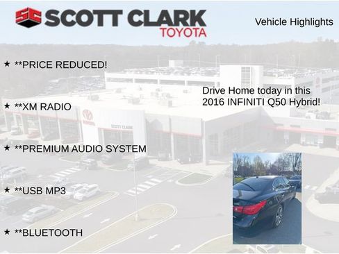 Used 2016 INFINITI Q50 Hybrid AWD w/ Technology Package image 7