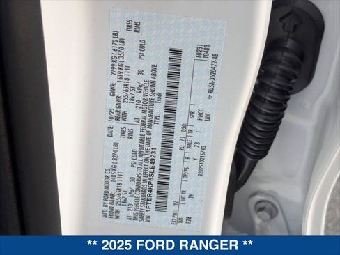 New 2025 Ford Ranger Lariat w/ FX4 Off-Road Package image 20