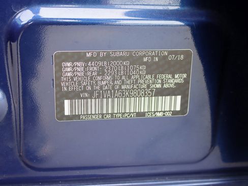 Used 2019 Subaru WRX image 35