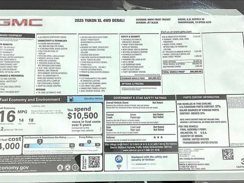 Used 2025 GMC Yukon XL Denali w/ Sun & Power Step Package AWD/4WD image 21