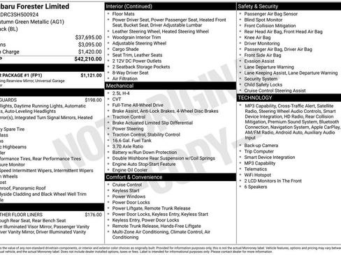 Used 2025 Subaru Forester Limited w/ Popular Package #1 AWD/4WD image 26