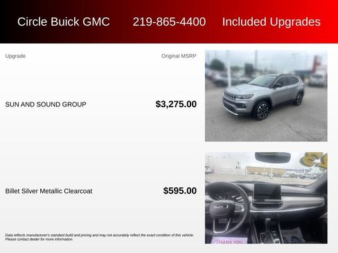 Used 2023 Jeep Compass Limited w/ Sun and Sound Group AWD/4WD image 3