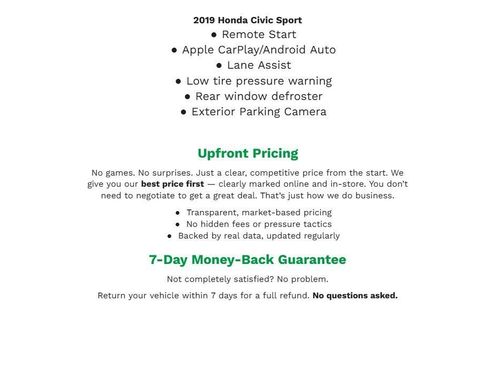 Used 2019 Honda Civic Sport image 2