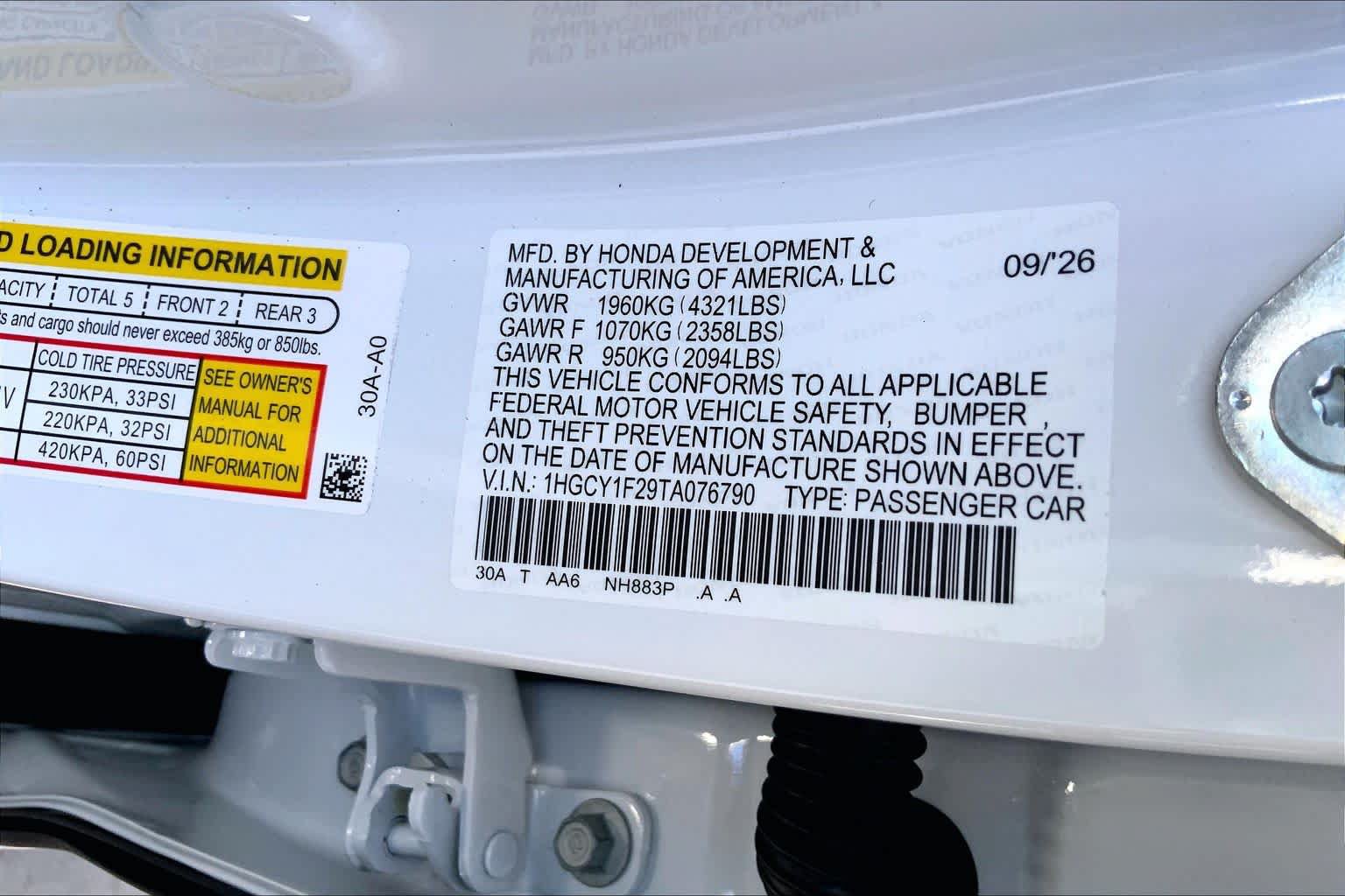 New 2026 Honda Accord LX image 22