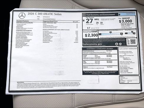 New 2026 Mercedes-Benz C 300 C 300 image 19