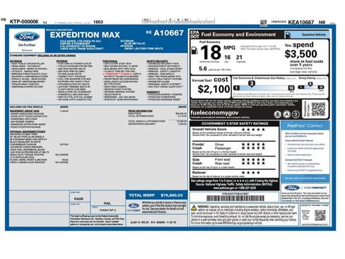 Used 2019 Ford Expedition Max Limited w/ Equipment Group 303A AWD/4WD image 2