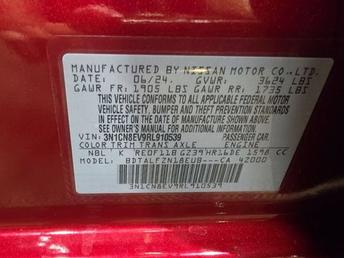 Used 2024 Nissan Versa SV FWD image 25
