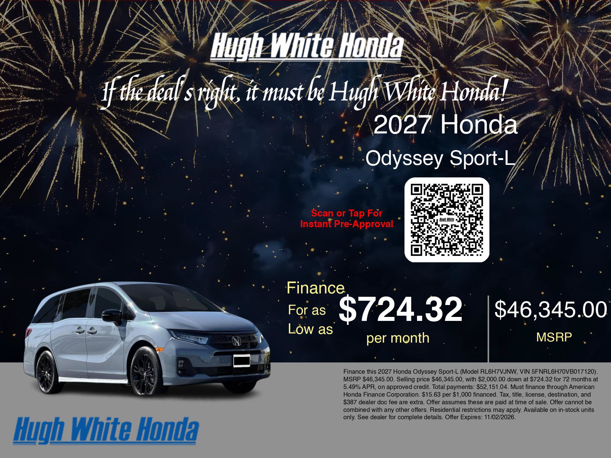 New 2027 Honda Odyssey Sport-L image 9
