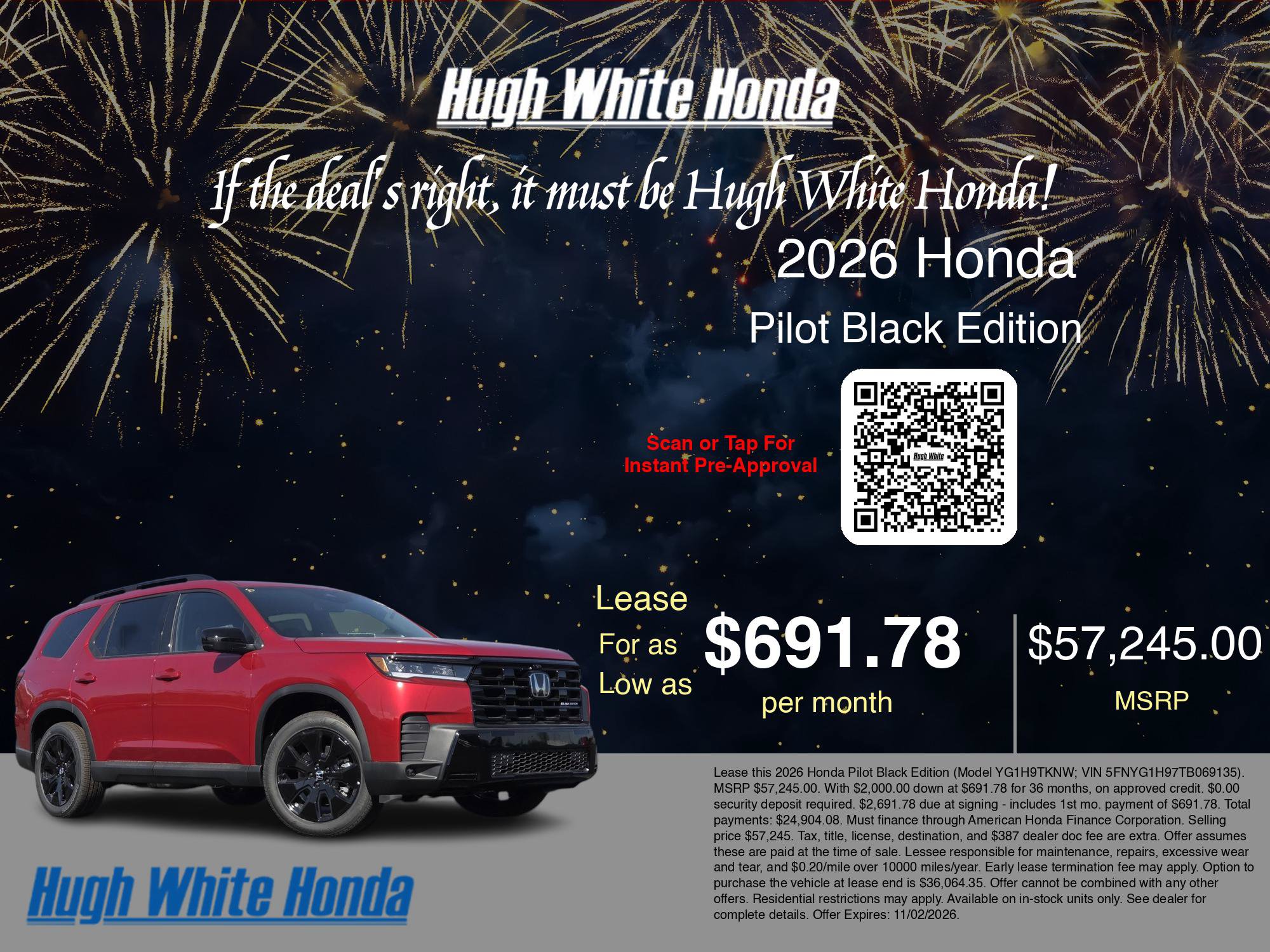 New 2026 Honda Pilot Black Edition image 5