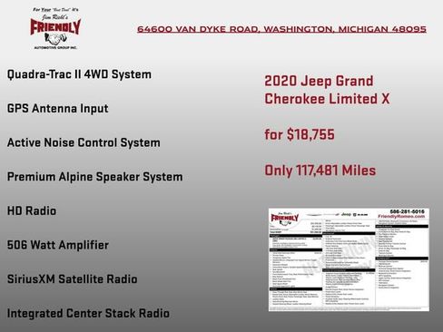 Used 2020 Jeep Grand Cherokee Limited X AWD/4WD image 7