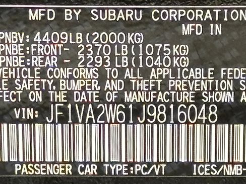 Used 2018 Subaru WRX STI Limited image 50