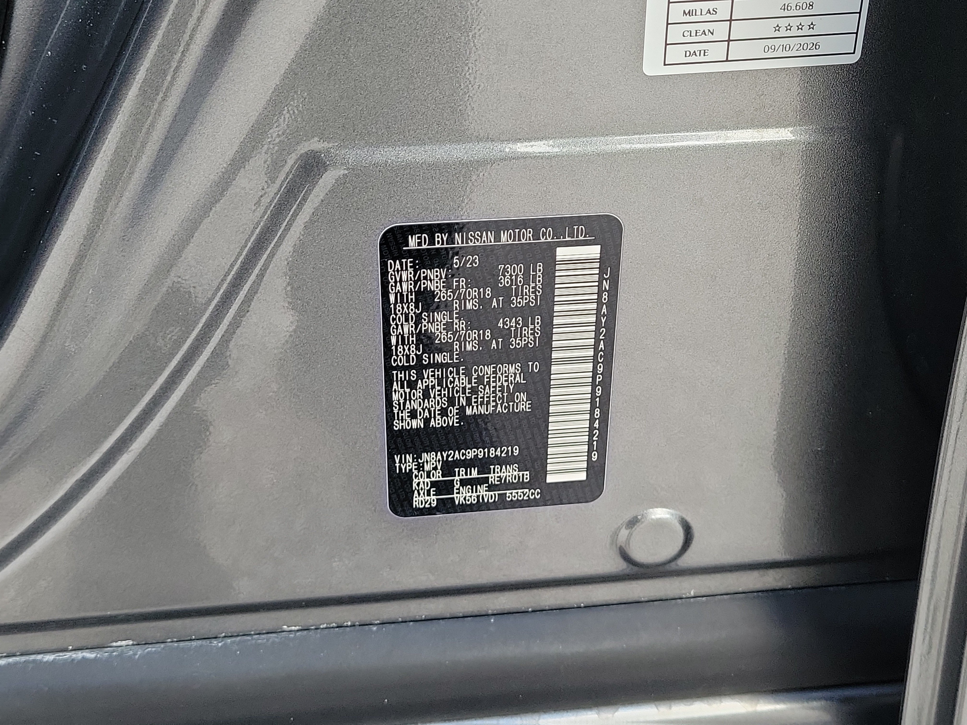 Certified 2023 Nissan Armada SV w/ Cargo Package RWD image 34