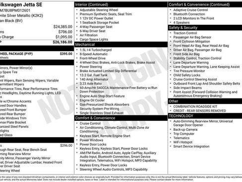 Used 2023 Volkswagen Jetta SE w/ Black Wheel Package FWD image 54