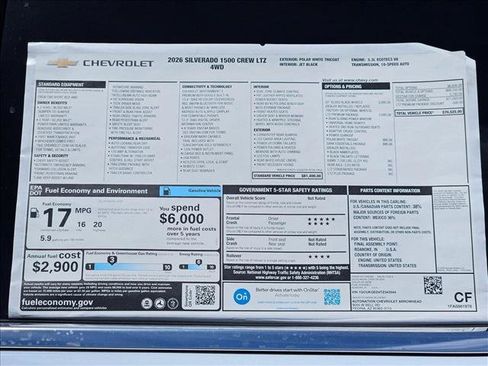 New 2026 Chevrolet Silverado 1500 LTZ AWD/4WD image 18