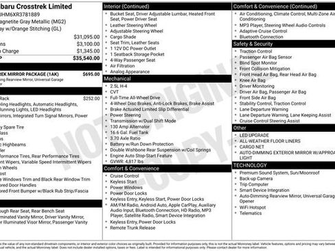 Certified 2024 Subaru Crosstrek 2.5i Limited w/ Crosstrek Mirror Package image 13